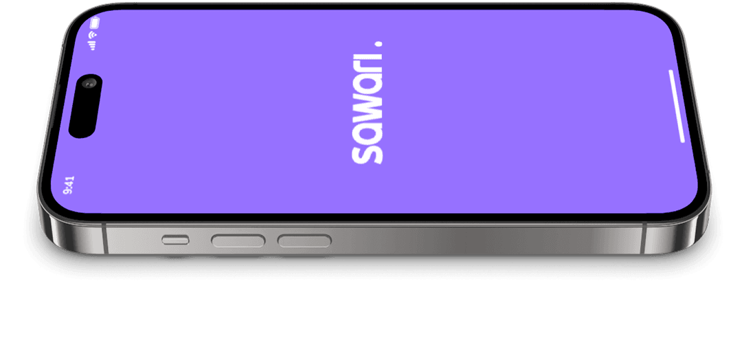 Sawari app phone mockup
